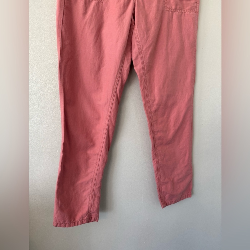 Loft The Marisa Linen Blend Pants in Pink - Picture 3 of 6